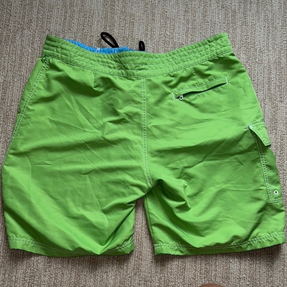 Vineyard Vines Green Lined 7" Inseam Drawstring/Velcro Board Shorts Men Size 35 - Picture 9 of 9
